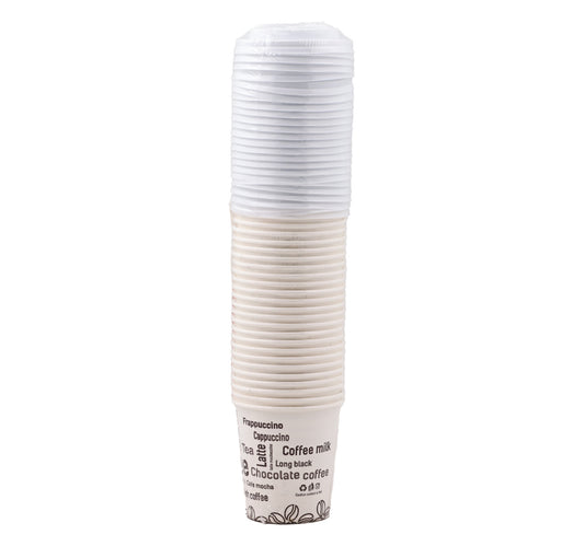 Home Mate Paper Cups With Lid 7oz 25 pcs