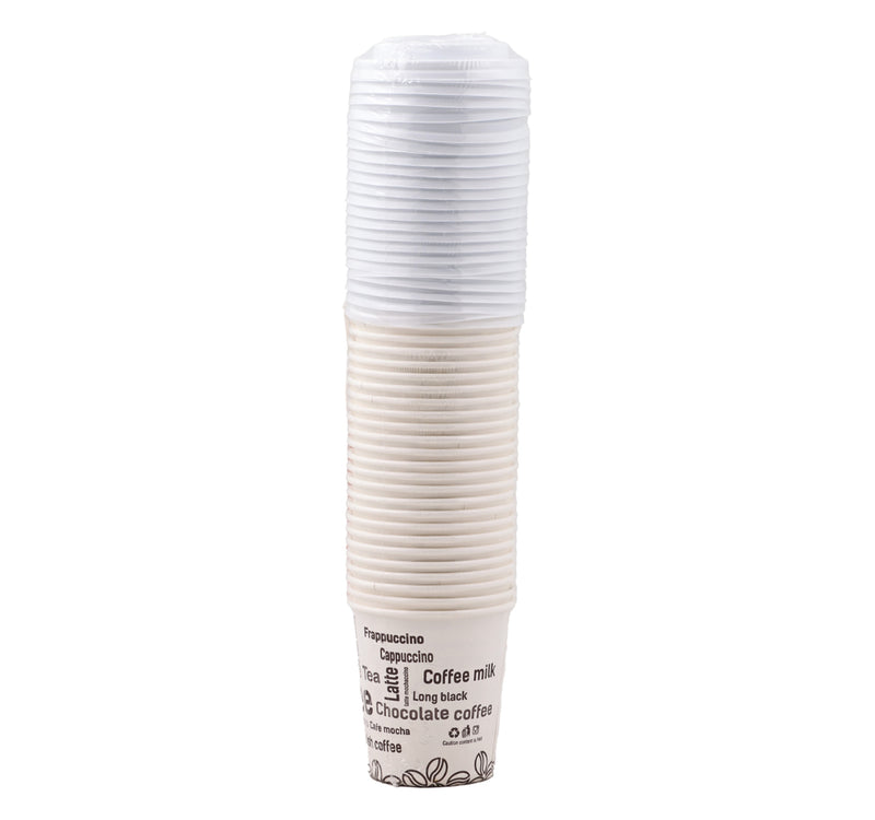 Home Mate Paper Cups With Lid 7oz 25 pcs