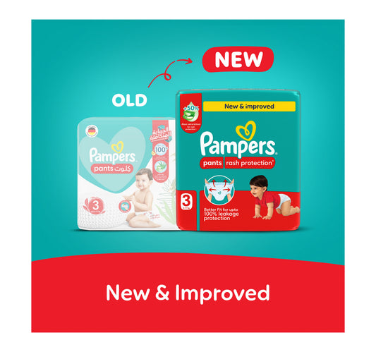 Pampers Rash Protection Pants Diapers, Size 3, 6-11kg, Giant Pack, 80 pcs