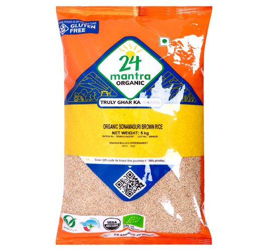 24 Mantra Organic Sonamasuri Brown Rice 5 kg Lulu Hypermarket