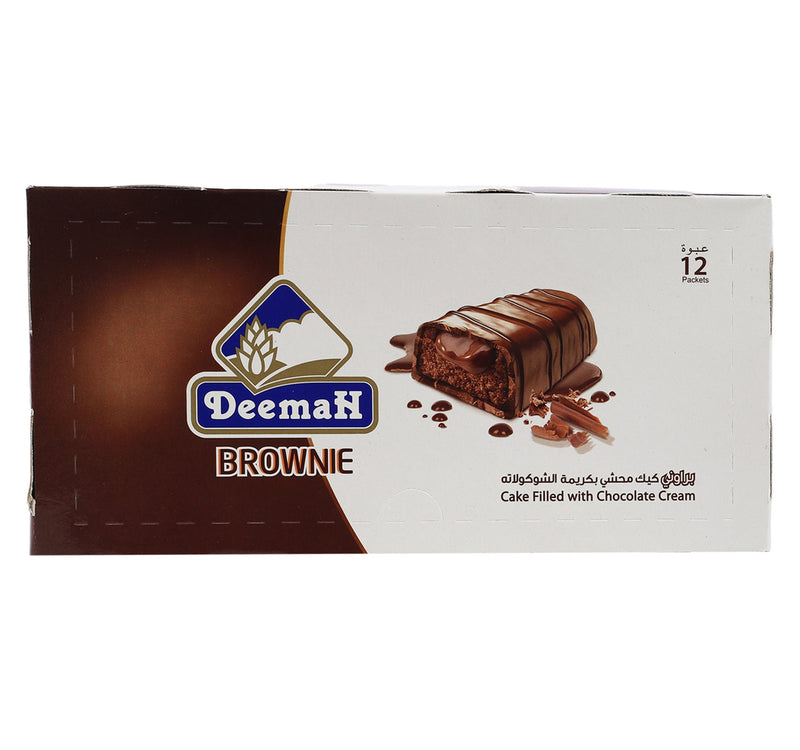 Deemah Brownie Cake With Chocolate Cream 12 x 37g