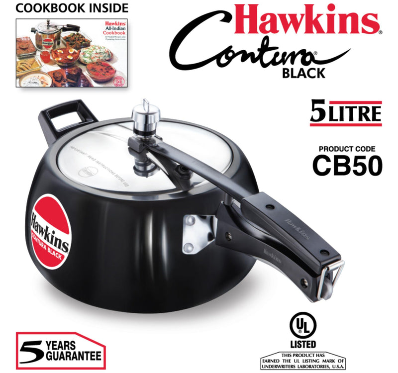 Hawkins Hard Anodised Aluminum Pressure Cooker Contura CB50 5L