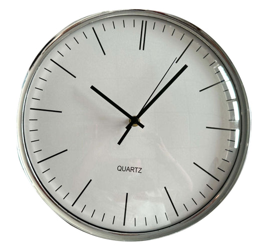 Maple Leaf Home Plastic Wall Clock with Raised up Glass, 28 cm, BP-R1102W