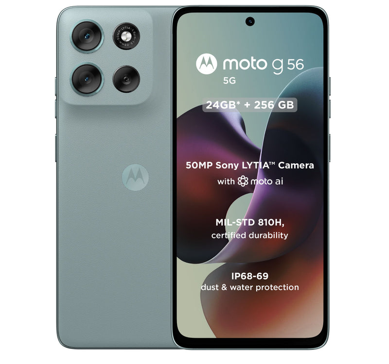 Motorola G56 5G Smartphone, 12 GB RAM, 256 GB Storage, Gray Mist Lulu Hypermarket