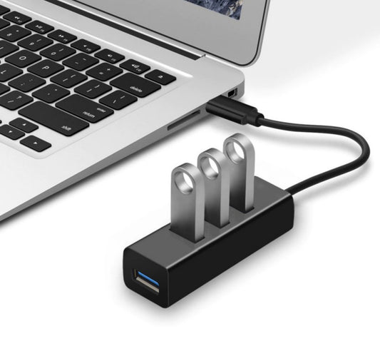 Trands Type-C 4 USB 3.0 Ports Hub, Black, HB38