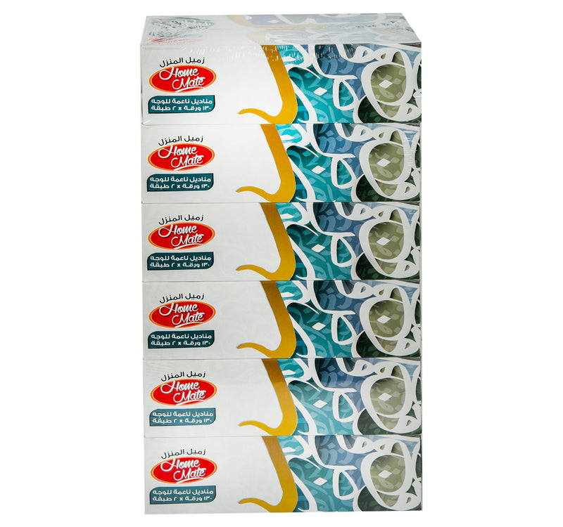 Home Mate Facial Tissue 2ply 130 Sheets 4+2