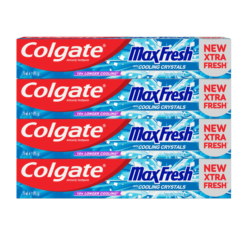 Colgate Max Fresh Cool Mint Toothpaste Value Pack 4 x 75 ml