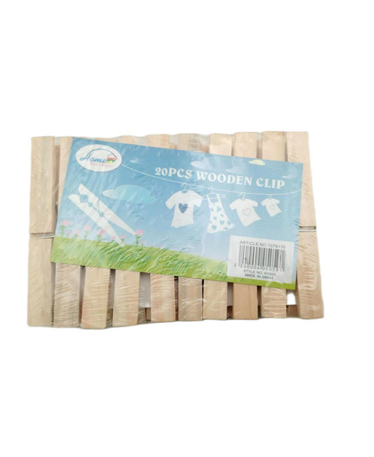 Home Wooden Cloth Clip, 20 pcs, W-9820