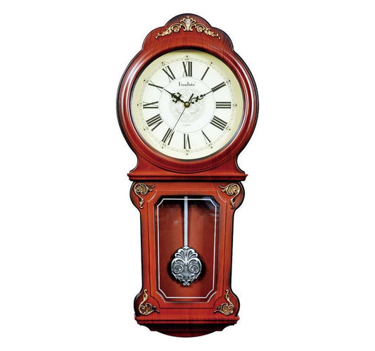 Maple Leaf Battery Operated PVC Pendulum Wall Clock 69x33.3x11.2cm TLD8398C