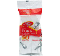Home Mate Plastic Fork White 50pcs