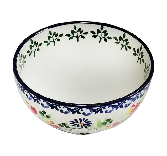 Home Ceramic Flower Design Decorated Bowl, 5 inches, SQ623