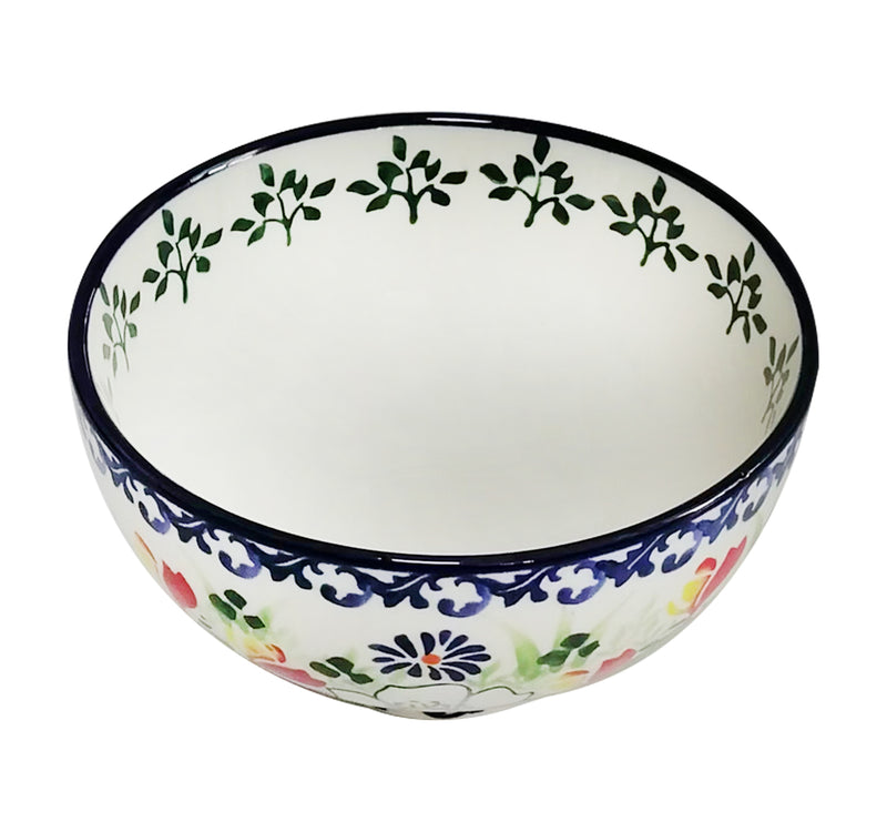 Home Ceramic Flower Design Decorated Bowl, 5 inches, SQ623
