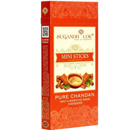 Sugandh Lok Pure Chandan Mini Sticks Agarbathies 50 g