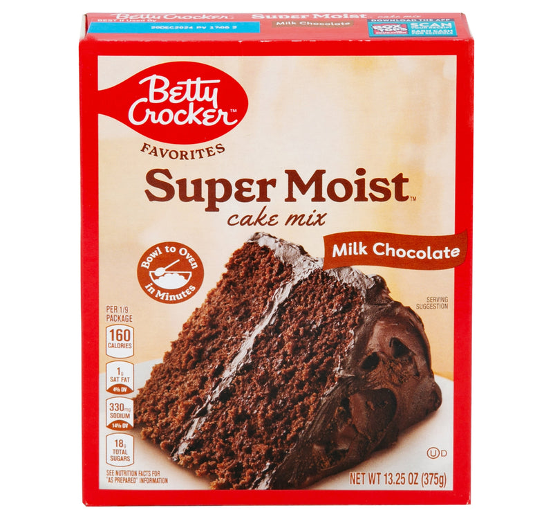 Betty Crocker Super Moist Milk Chocolate Cake Mix 375 g Lulu Hypermarket