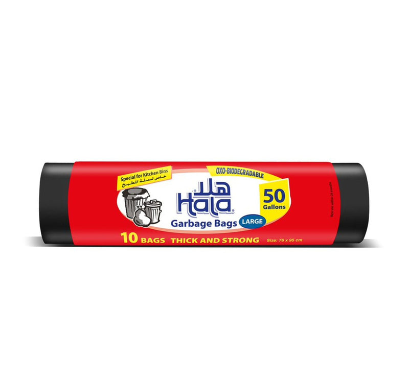 Hala Garbage Bags 50 Gallons Large Size 76 x 95cm 10pcs