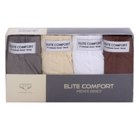 ملابس داخلية رجالية من القطن الممشط المريح من Elite Comfort، مقاس XL، 4 قطع، متنوعة