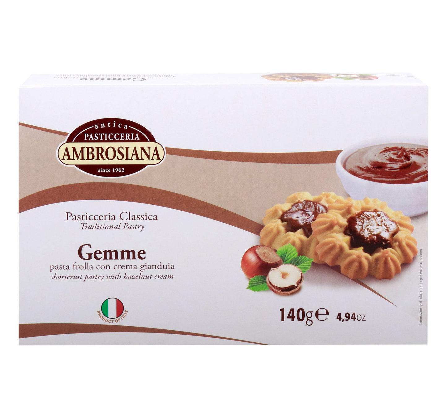 Ambrosiana Gemme Shortcrust Pastry with Hazelnut Cream 140 g Lulu Hypermarket