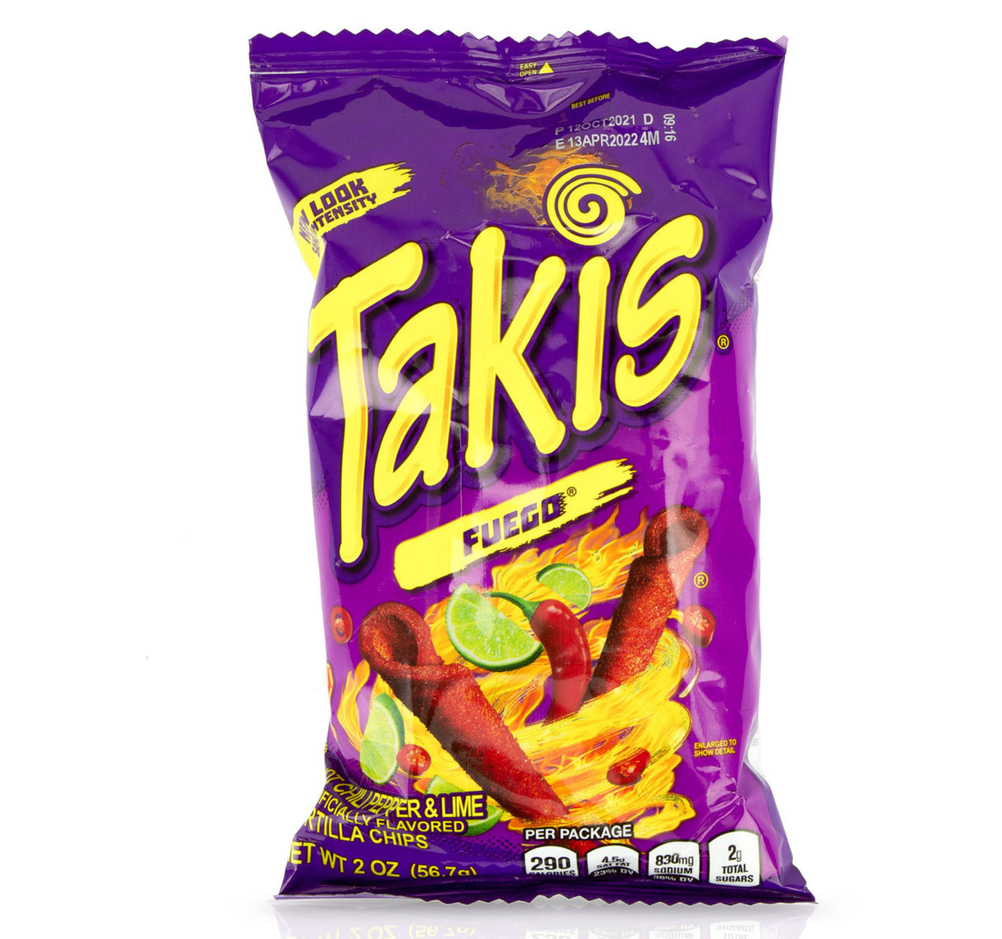 Takis Fuego Chilli Pepper & Lime Tortilla Chips 56.7 g