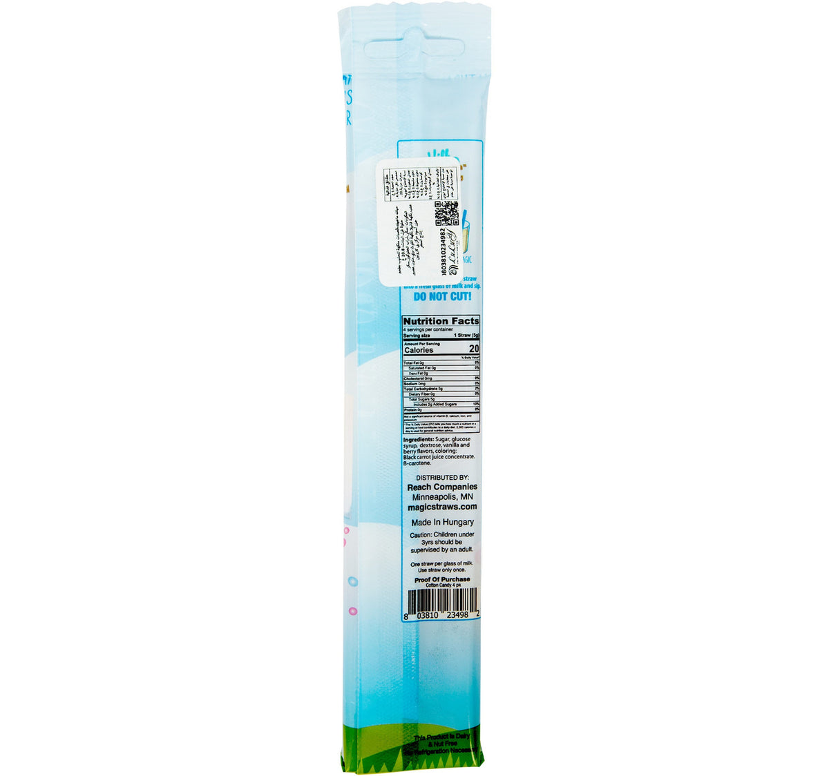Milk Magic Cotton Candy Straws 20.8 g