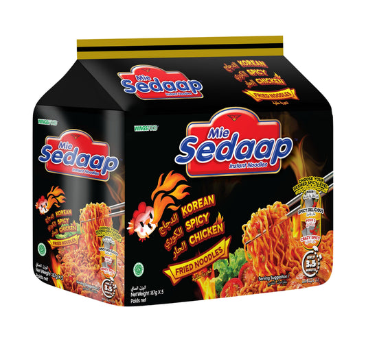 Mie Sedaap Korean Spicy Chicken Noodles 5 x 87 g Lulu Hypermarket