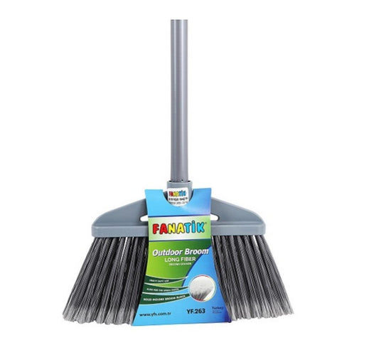 Fanatik Polypropylene Broom with Metal Stick, 120 cm, YF263