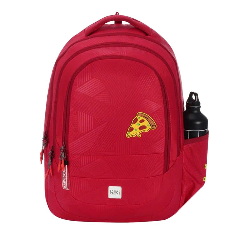 Wildcraft Wiki Girl 2 Streak Polyester School Backpack, 17.5 inches, Red