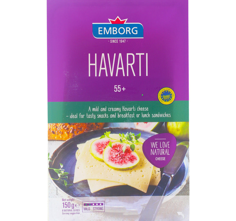 Emborg Havarti Cheese Slices 8 pcs 150 g Lulu Hypermarket