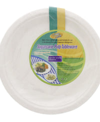 Home Mate Sugarcane Pulp Plate 10inch 20pcs