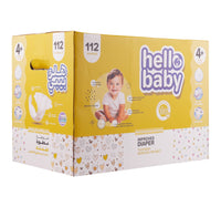 Hello Baby Diaper Size 4+ Large 10-15 kg Box 2 x 56 pcs