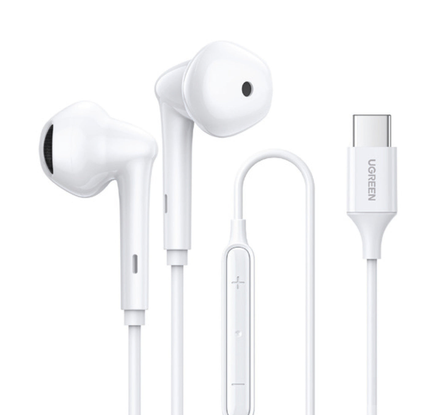 Ugreen Type C Wired Ear Phone EP101 White Sultan Center