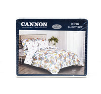 Cannon Printed King Size Bedsheet Set, 3 pcs, 180 Thread Count