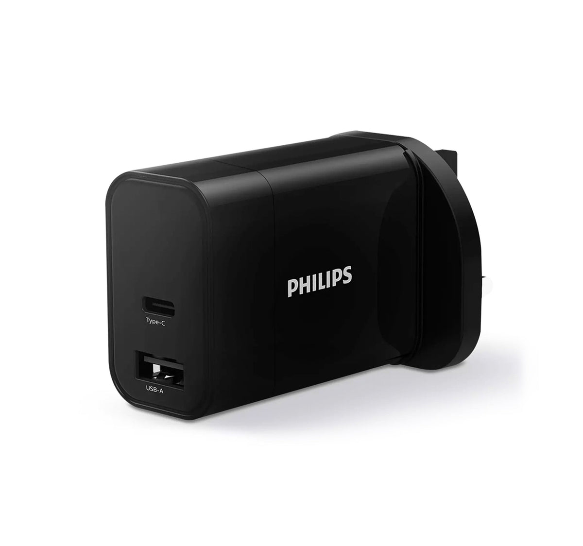 Philips 30W PD+QC Wall Charger, Black -DLP2621/05 Lulu Hypermarket