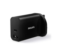 Philips 30W PD+QC Wall Charger, Black -DLP2621/05 Lulu Hypermarket