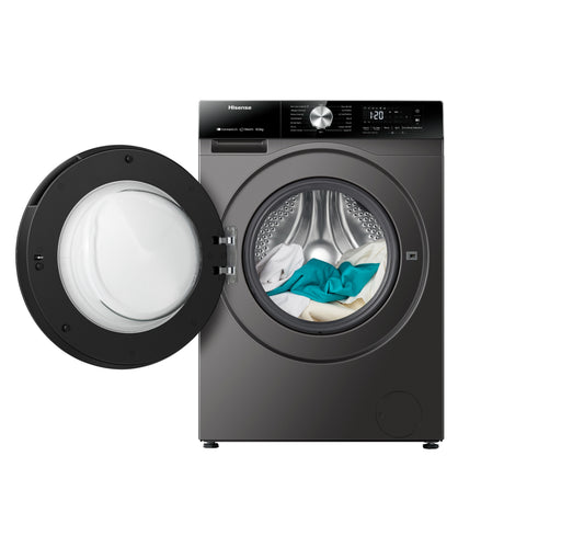 Hisense Front Load Washing Machine, 10 kg, 1400 RPM, Titanium Grey, WF3S1043BT