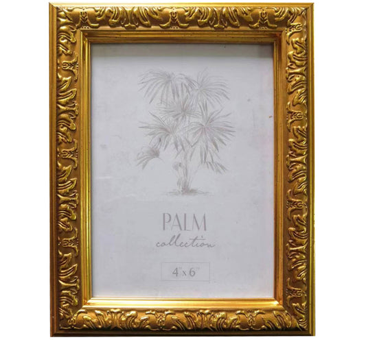 Maple Leaf PVC Photo Frame Gold 4x6 inch