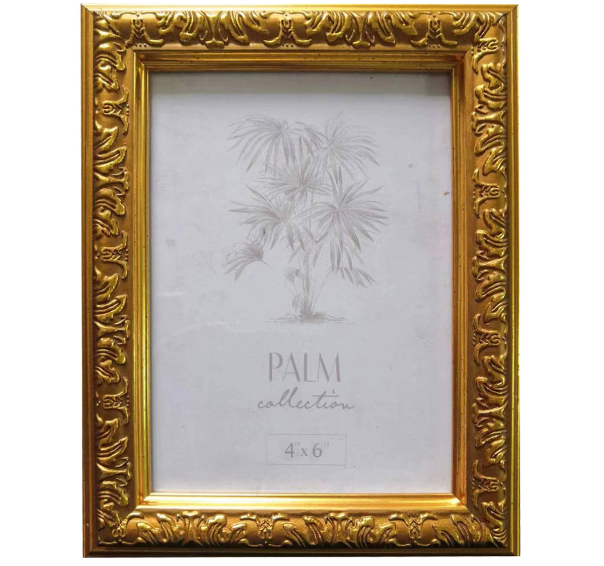 Maple Leaf PVC Photo Frame Gold 4x6 inch