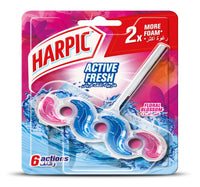 Harpic Active Fresh Toilet Cleaner Rim Block Floral Blossom Scent 35 g