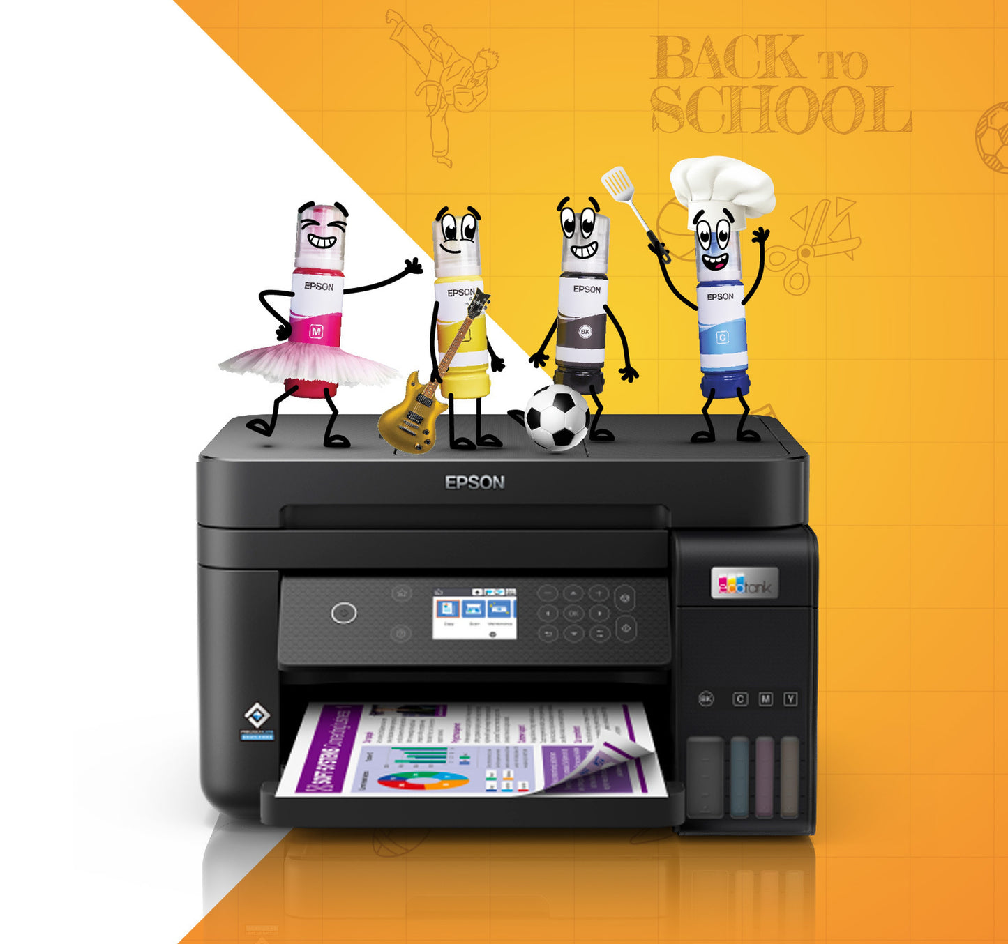 Epson A4 EcoTank Wifi Ink Tank Printers, L6270