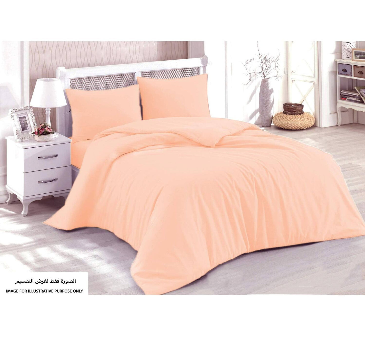 Homewell Bed Sheet King 3pc Set Peach