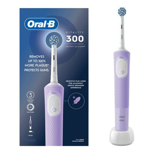 Oral-B Vitality D300 Rechargeable Toothbrush D103.413.3 Pink Lilac