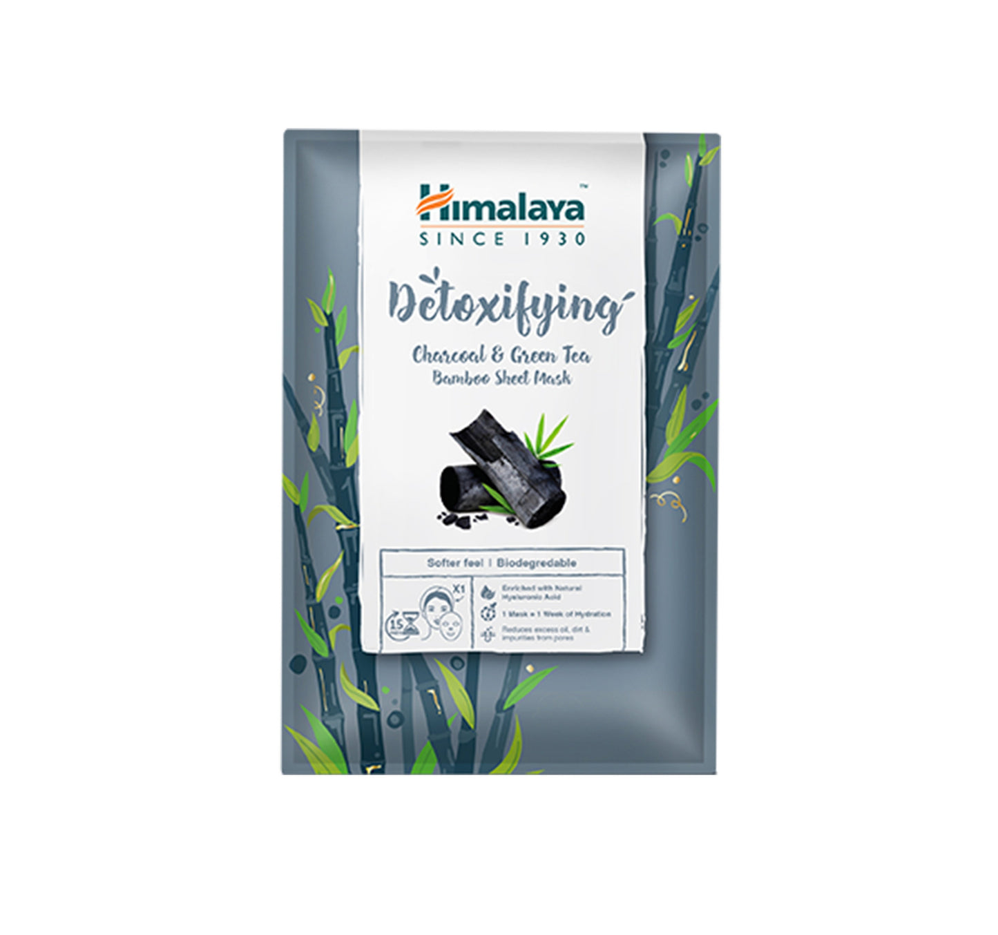 Himalaya Charcoal & Green Tea Detoxifying Sheet Mask 30 ml