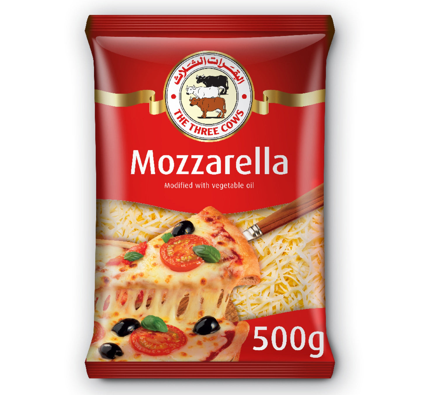 The Three Cows Shredded Mozzarella Cheese 500 g Lulu Hypermarket