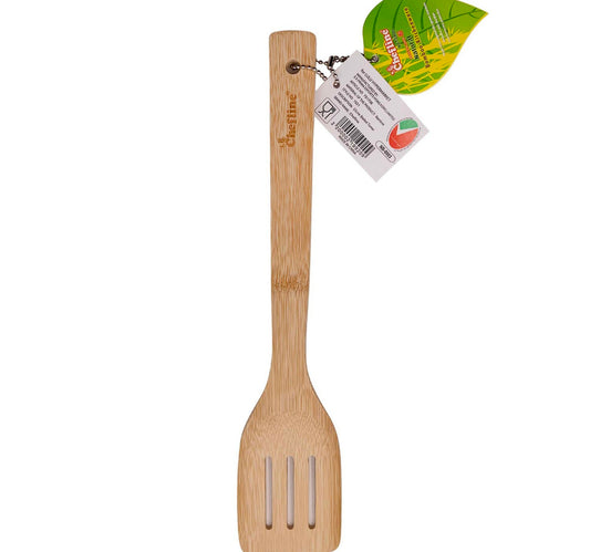 Chefline Natural Bamboo Slotted Spoon, 1910