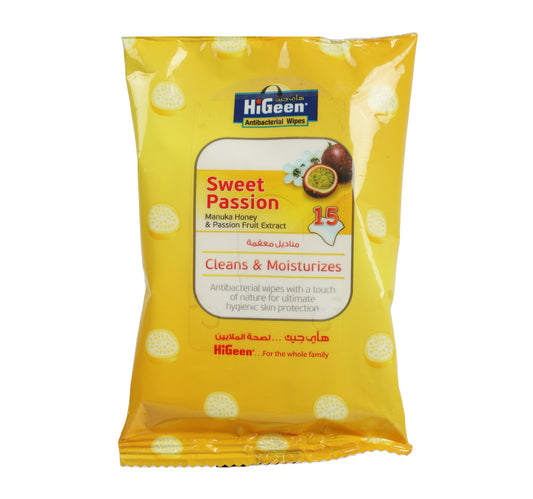 Hi Geen Sweet Passion Antibacterial Wipes 15 pcs