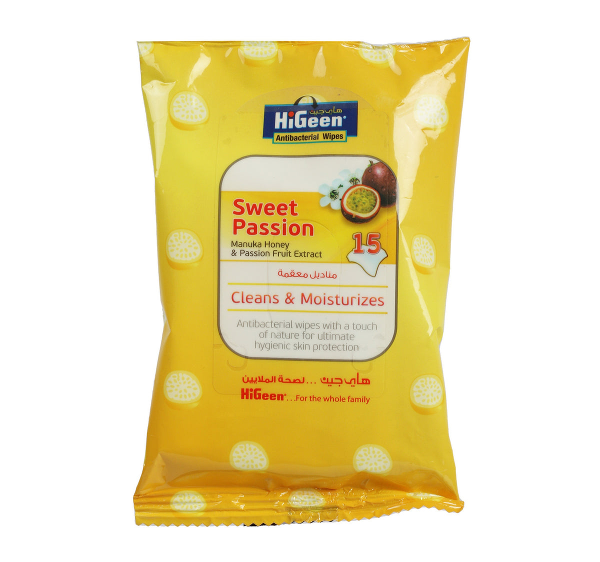 Hi Geen Sweet Passion Antibacterial Wipes 15 pcs