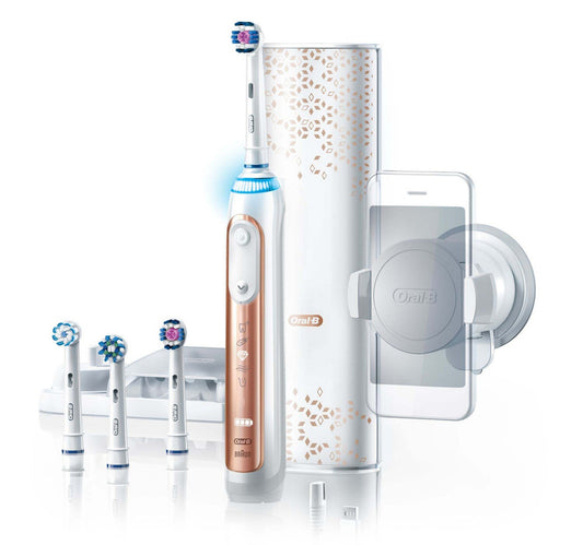 Oral-B GENIUS 9000 Rose Gold Rechargeable Electric Toothbrush D701.545.6XC