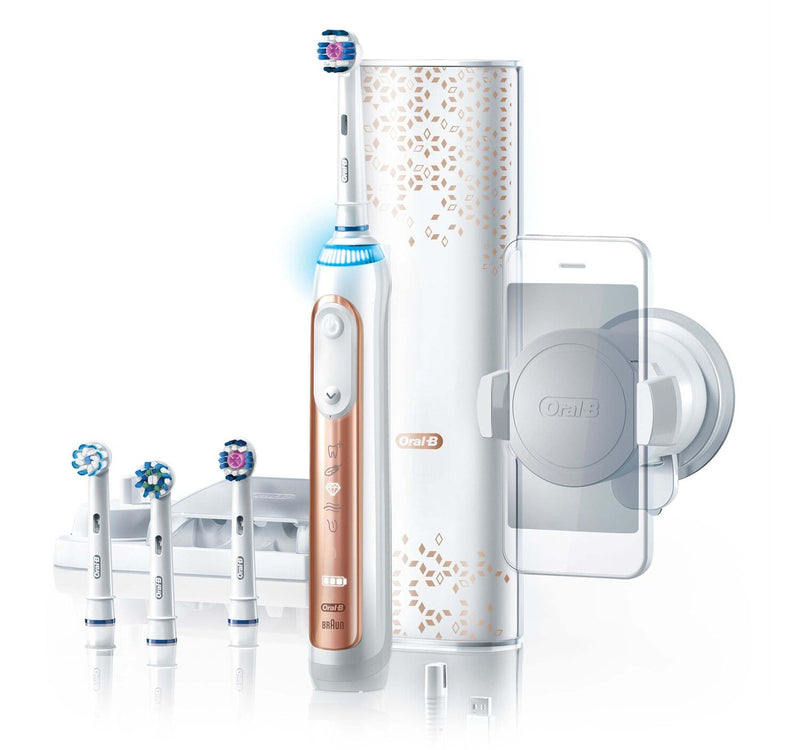 Oral-B GENIUS 9000 Rose Gold Rechargeable Electric Toothbrush D701.545.6XC