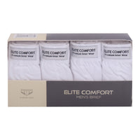 Elite Comfort Combed Cotton Men's Brief, L, 4 pcs, White
