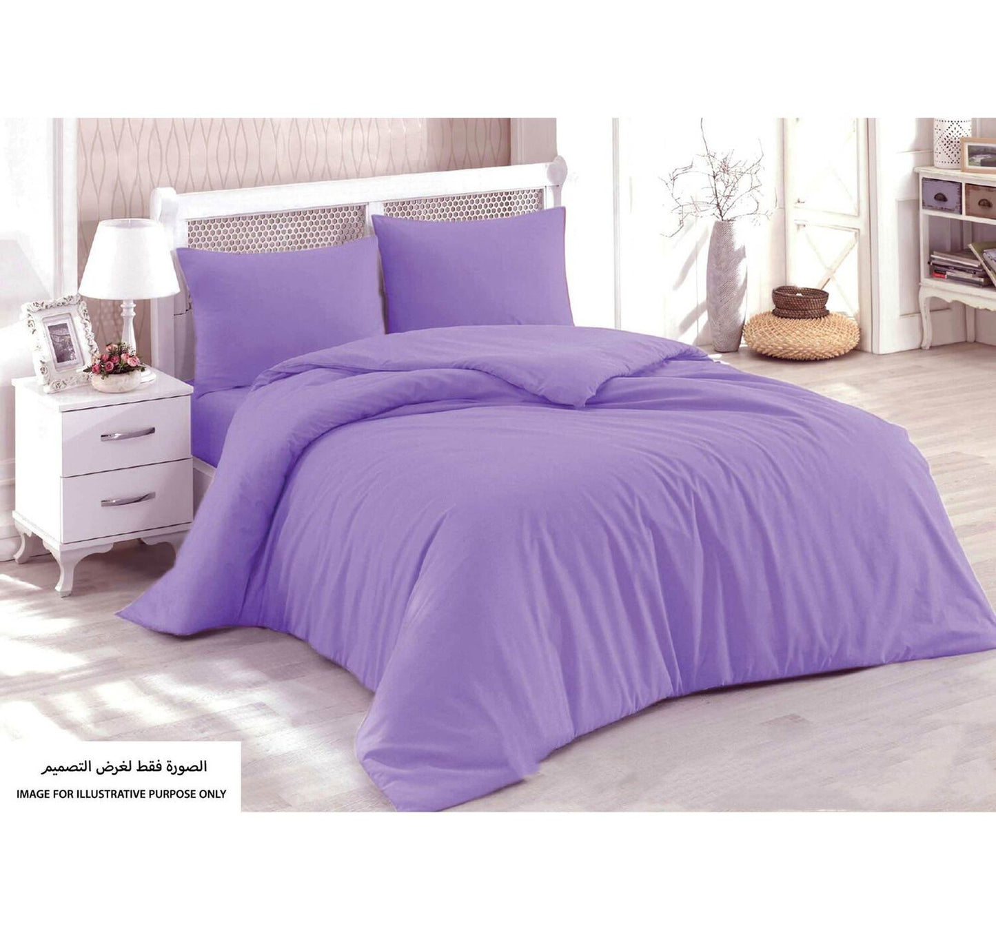 Homewell Fitted Sheet Single 2pc Set Lilac