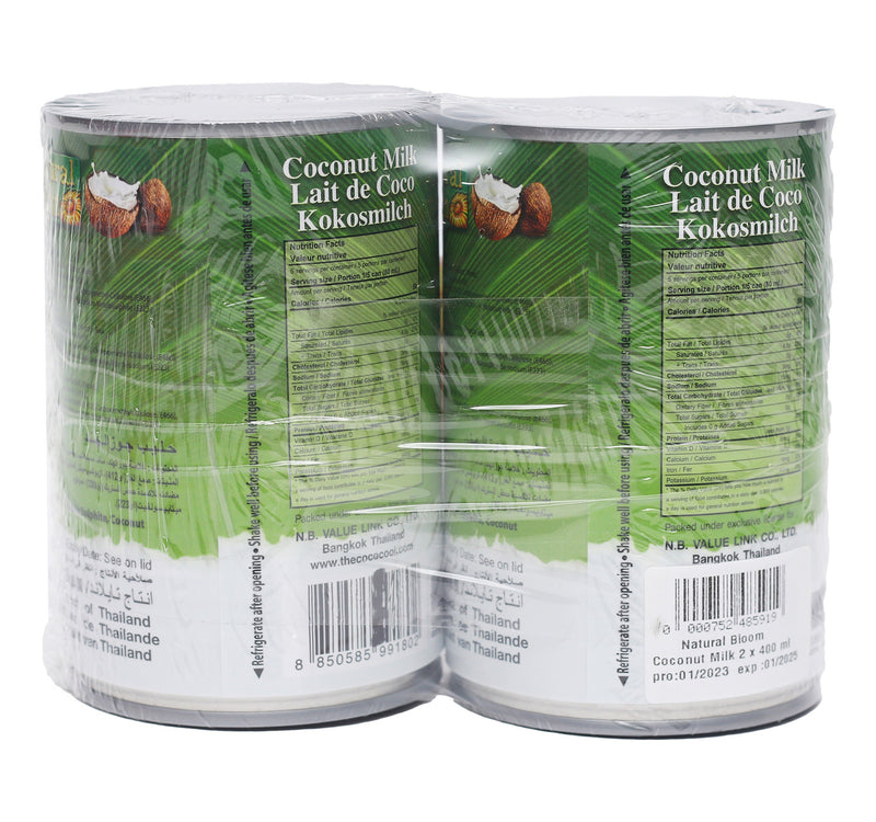 Natural Bloom Coconut Milk Value Pack 2 x 400 ml
